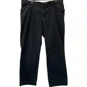 Dickies Womens Black Relaxed Fit Denim Pants Size 14